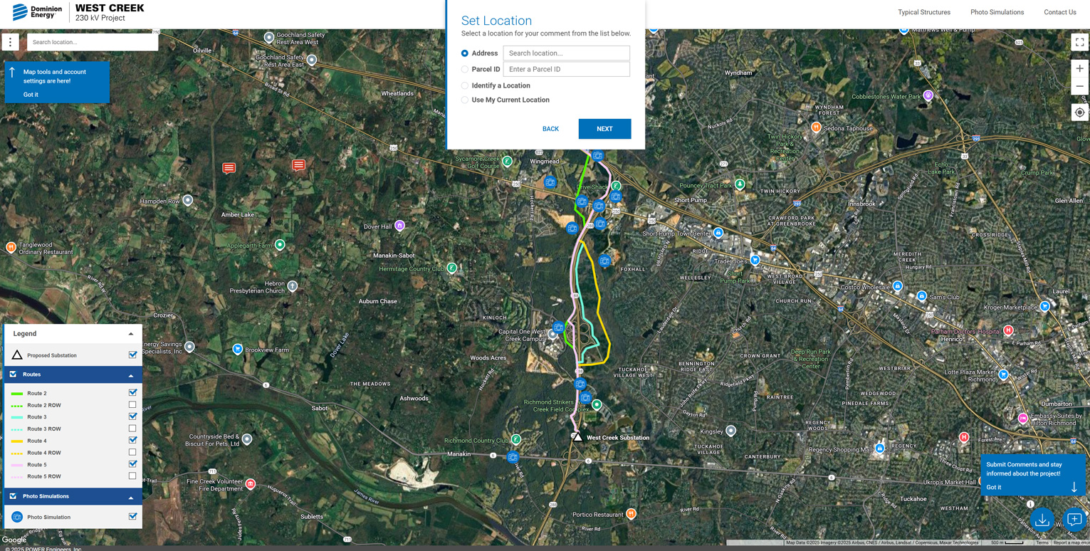 Submitting a Comment in GeoVoice