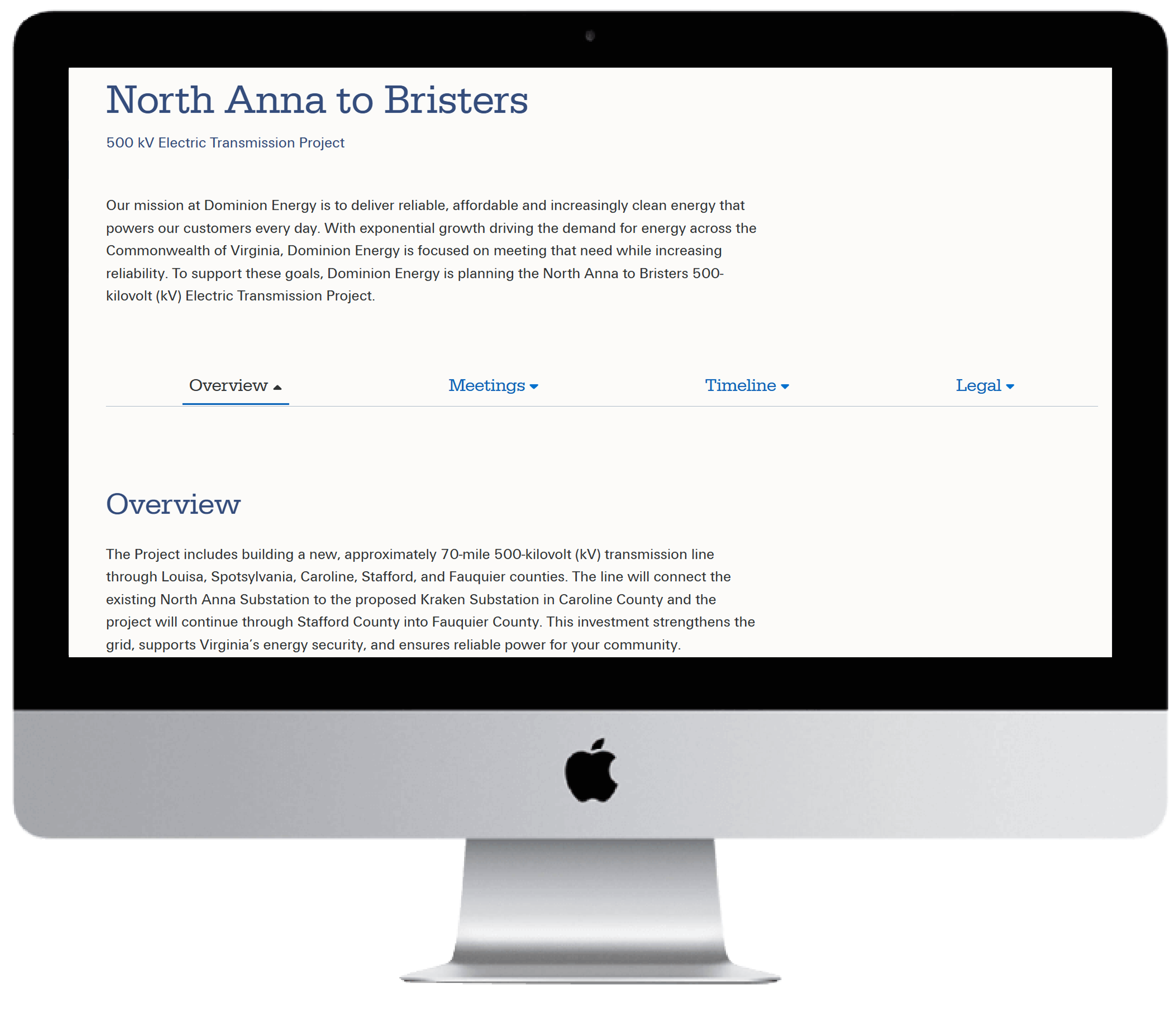 North Anna - Bristers 500 kV Electric Transmission Line Project